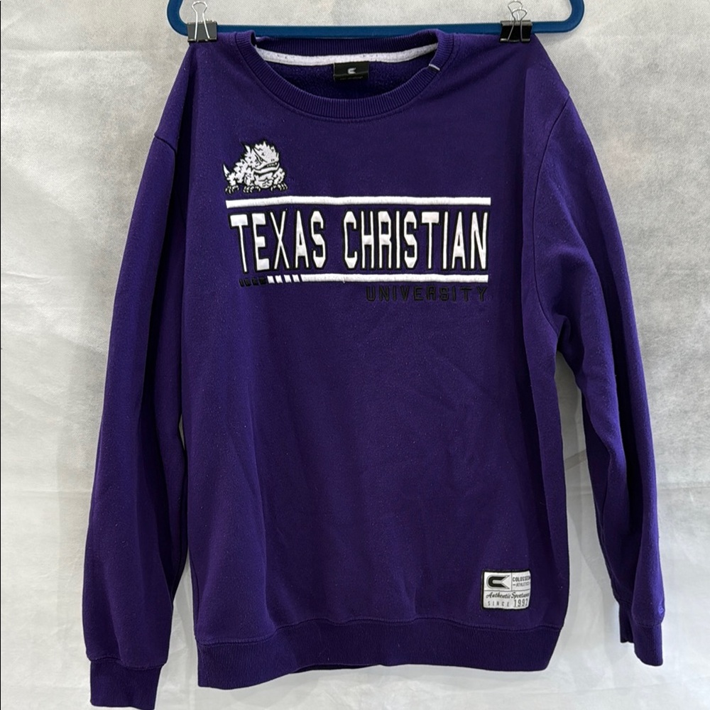 Men's Purple XL Texas Christian University Sweatshirt